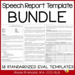 Speech And Language Report Template