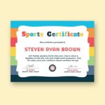 Sports Award Certificate Template Word