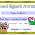 Sports Day Certificate Templates Free