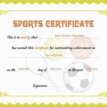 Sports Day Certificate Templates Free