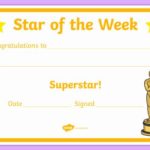 Star Of The Week Certificate Template