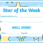 Star Of The Week Certificate Template