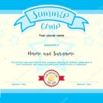 Summer Camp Certificate Template