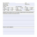 Superintendent Daily Report Template