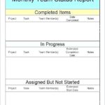 Team Progress Report Template