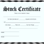 Template Of Share Certificate