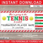 Tennis Gift Certificate Template