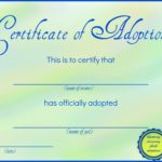 Toy Adoption Certificate Template