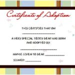 Toy Adoption Certificate Template