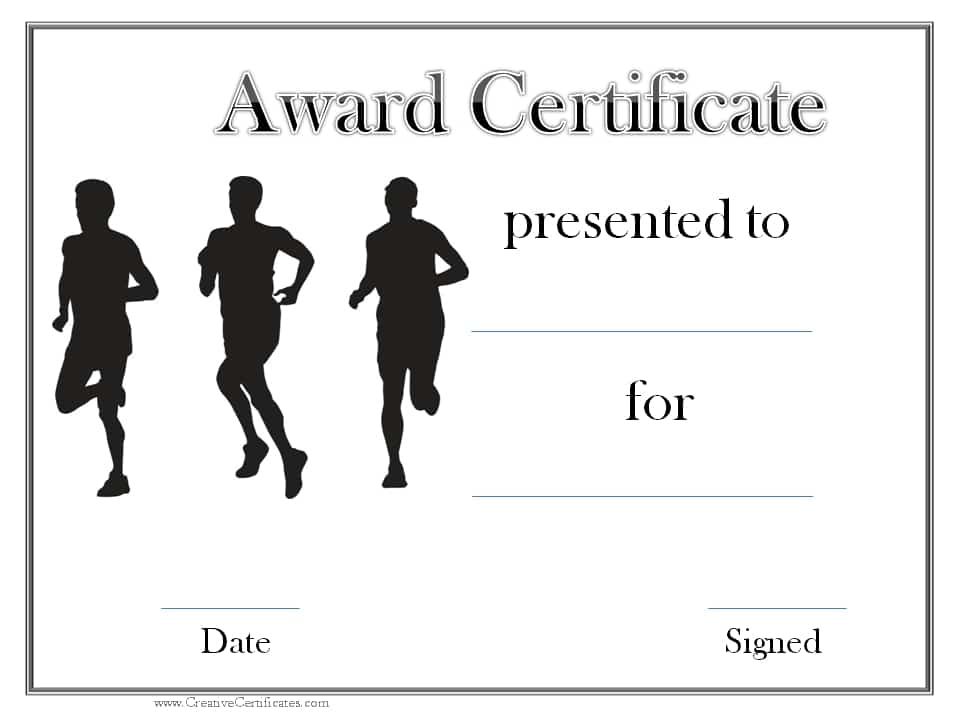 Track And Field Certificate Templates Free