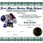 Track And Field Certificate Templates Free