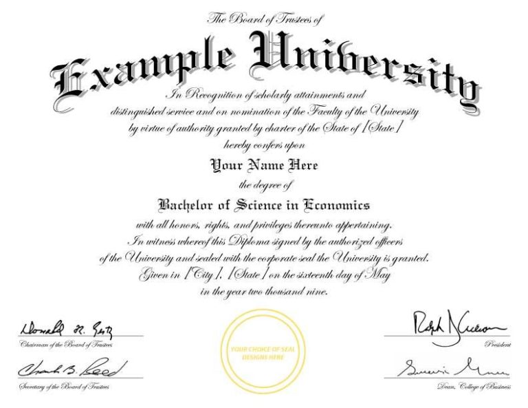 University Graduation Certificate Template (4) - TEMPLATES EXAMPLE ...