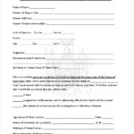 Veterinary Health Certificate Template