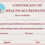 Veterinary Health Certificate Template