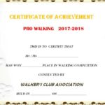 Walking Certificate Templates