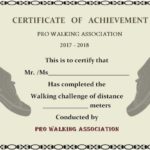 Walking Certificate Templates