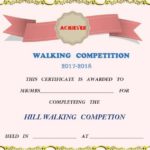 Walking Certificate Templates