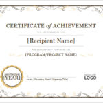 Word Certificate Of Achievement Template