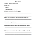 6Th Grade Book Report Template