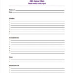 Activity Report Template Word