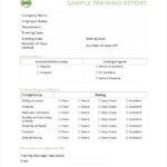 After Training Report Template