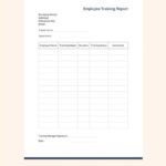 After Training Report Template