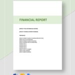 Annual Financial Report Template Word