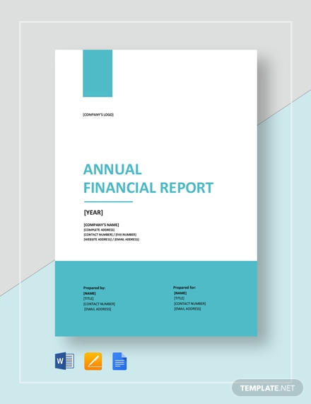 Annual Financial Report Template Word