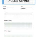 Blank Police Report Template