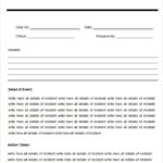 Blank Police Report Template