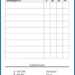 Blank Report Card Template