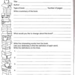 Book Report Template 6Th Grade