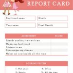 Boyfriend Report Card Template