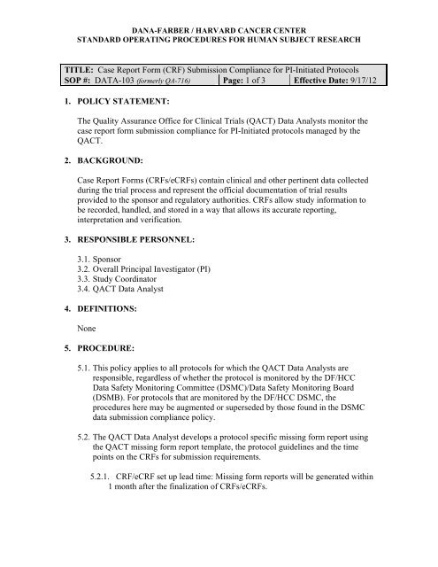 Case Report Form Template Clinical Trials