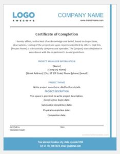 Certificate Of Completion Template Construction (4) TEMPLATES EXAMPLE Certificate Of Completion Template Construction (4) TEMPLATES EXAMPLE