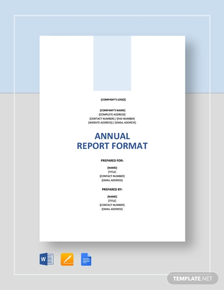 Chairman's Annual Report Template