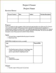 Closure Report Template (2) - TEMPLATES EXAMPLE | TEMPLATES EXAMPLE