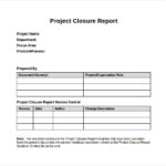 Closure Report Template