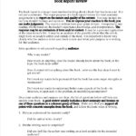 College Book Report Template