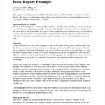 College Book Report Template