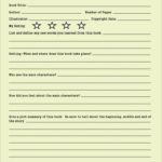 College Book Report Template