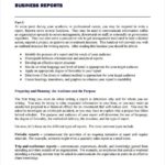 Company Report Format Template