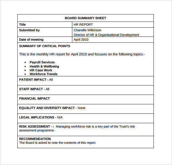 Conference Summary Report Template