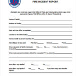 Construction Accident Report Template