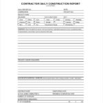 Construction Accident Report Template