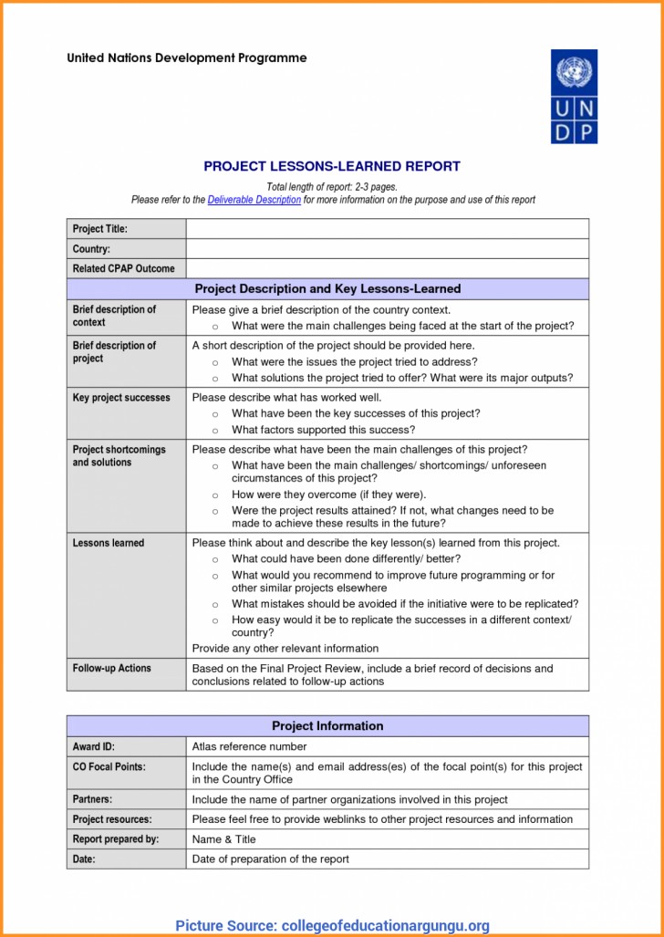 Country Report Template Middle School