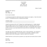 Credit Report Dispute Letter Template