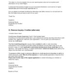 Credit Report Dispute Letter Template