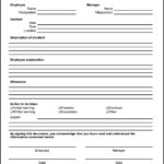 Customer Incident Report Form Template