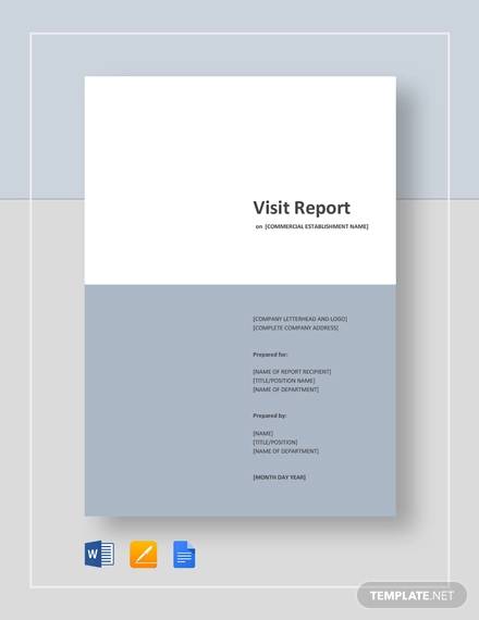 Customer Visit Report Format Templates